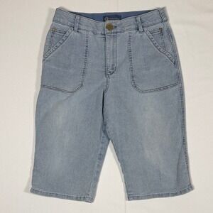 Democracy Ab solution Light Wash Blue Denim Bermuda Shorts Women Sz 12 B8120IKY1